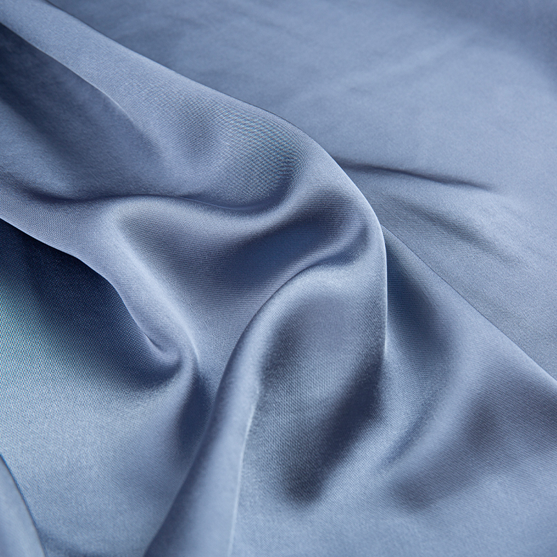 HY263 kék 150cm 240GSM twill utánzat acetát CEY Pure Polyester szatén női ruhaszövet