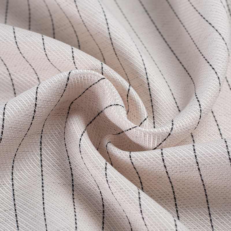 HY529-Linen Lauris fekete selyemcsíkos Lyocell szövet